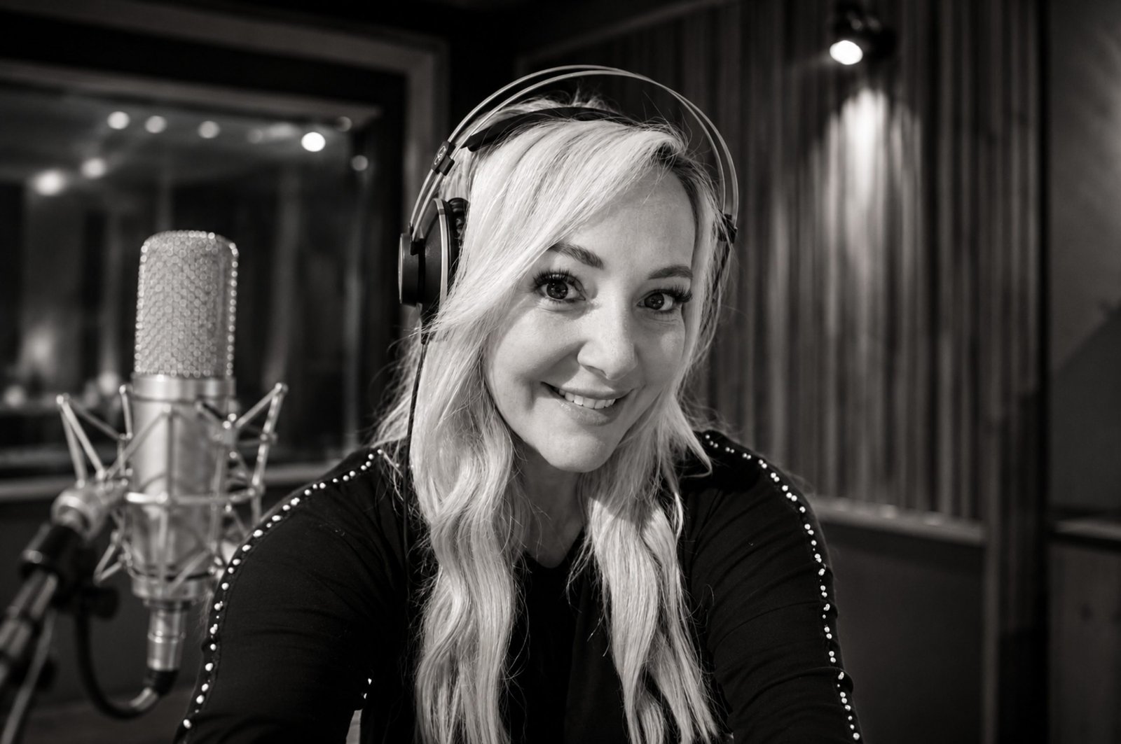 Lauren Waterworth in the recording studio