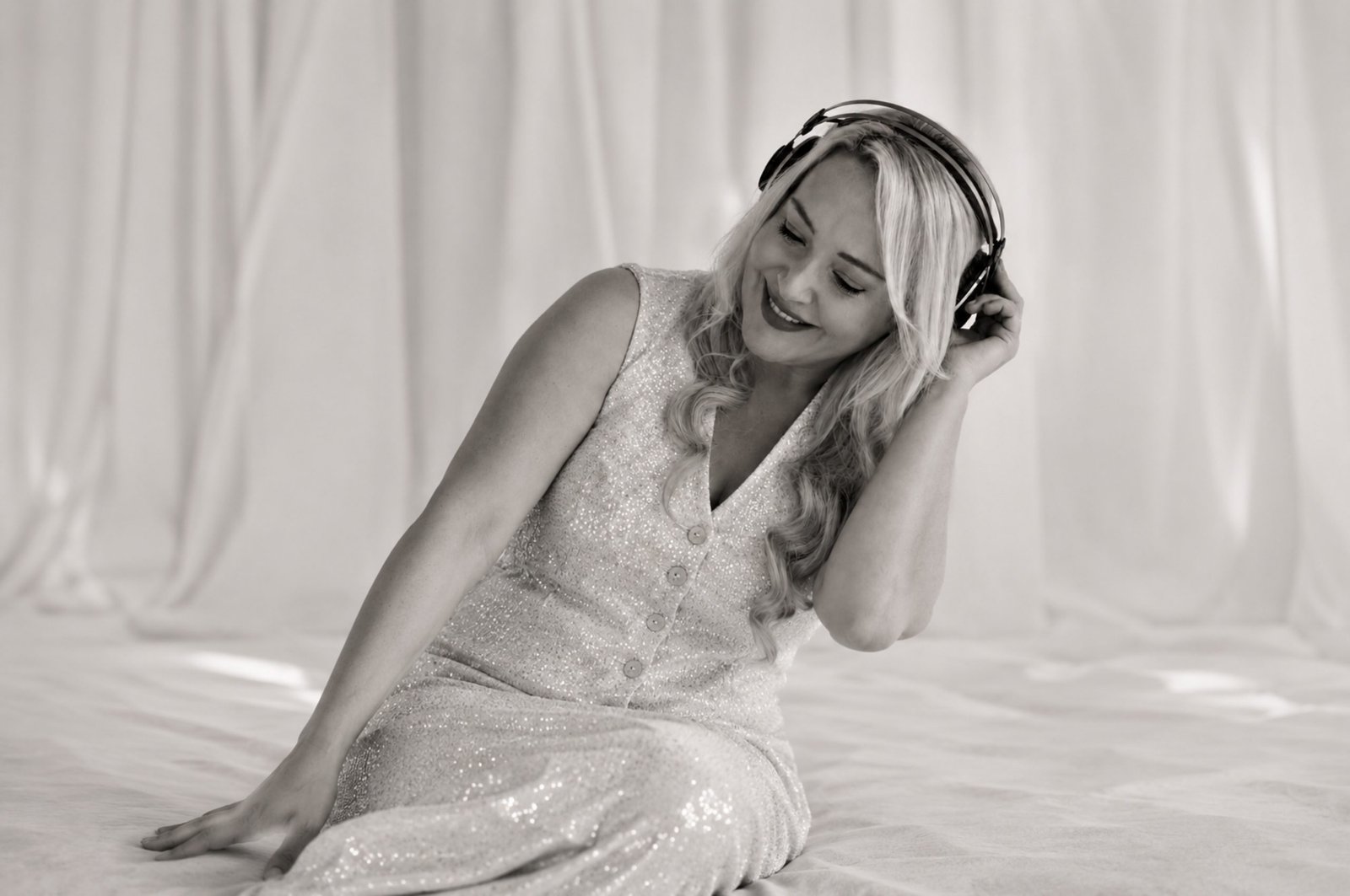 Lauren Waterworth in the recording studio